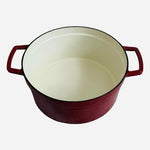 Vintage Martha Stewart Cllctn Red Enameled Cast Iron Casserole Dutch Oven w/ Lid