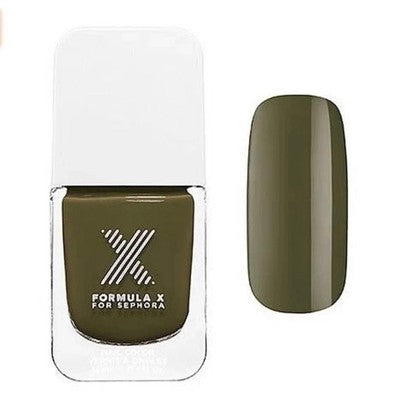 SEPHORA FORMULA X Nail Polish TORNADO Full Size Nail Top Coat Mustard Green New