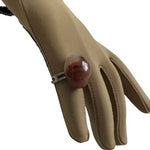 Vintage Carnelian Agate Sphere Ring Silver Adjustable Band One Size