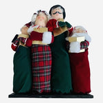 Pacific Rim Vintage 4 Figures Singing Carols Plush 15"x4"x18" Handmade VG