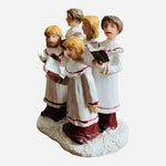 Vintage Children Choir Singers Christmas Figurine 5-Piece Group 2.5x2.5" Resin G