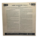 Albert Schweitzer Bach Vol. 1 Vinyl LP 1957 Columbia Masterworks ML 4600 NM
