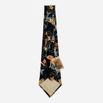 Tommy Bahama Mens 100% Silk Tie Black Mermaids Orange Flowers Necktie NWT