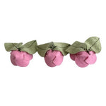 Felt Flower Rose Rhinestone Center Craft Embellishment Set of 3 New