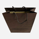 Louis Vuitton Authentic Brown Paper Gift Shopping Bag Rope Handle 10"x4.5"x14"