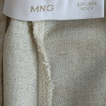 MNG Mango Pull-On Wide Leg Ivory Linen Pants Women’s Pants Size M NWOT
