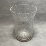 Cracked Glass Hurricane Lamp Vase 8" Candle Holder Floral Centerpiece Decor NWOB