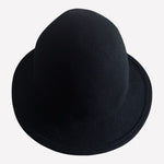 Vintage Lids 100% Wool Felt Bucket Hat Black Tall Crown One Size Unisex EXC