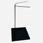 13" Black Metal T-Arm Mask Sculpture Figurine Doll Display Stand