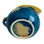 Crystalline Glaze Art Pottery Blue Yellow Small Pitcher Collectible Home Decor
