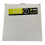 Hito Silent Wall Clock Thermometer Hygrometer 10" Silver Aluminum Frame New