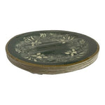 Bee Willow Merry Christmas Wreath Paper Salad Plates Set of 20 NIP Gold Green