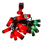 Magnum Shotgun Shell String Lights 20 pc Red Green Christmas Holiday Decor