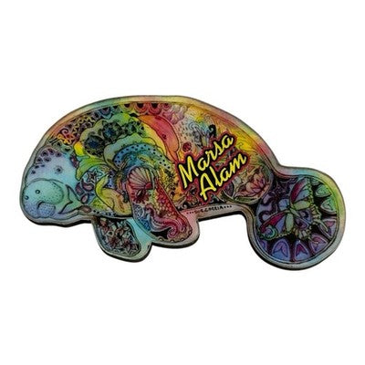 Marsa Alam Manatee Refrigerator Magnet Colorful Suecoccia Art Souvenir Egypt