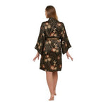 Luxury Batik Silk Blend Floral Kimono Robe Women’s Wrap Robe One Size NIB