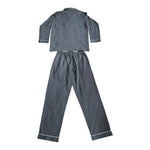 David Archy Cotton Men's Long Button-Down Pants Sleepwear Pajama Set Gray Sz M