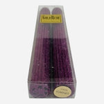 Gold Rush Candles Natural Beeswax Taper Candles Garnet Purple Set of 2 NIB