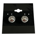 Silver Ball Stud Earrings Solid Round Womens Unisex Classic  NWOT