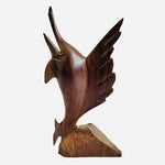 Vintage Ironwood Figurine Wooden Hand-Carved Swordfish Marlin Statue