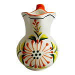 Hand Painted Ceramic Floral Pitcher Creamer Signed Acosta 5 Inch Vintage