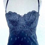 Ballet Women's Black Lace Corset Bodysuit Lingerie 36C Boudoir Padded Bra VG