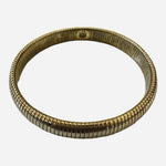 Omega Gold Tone Stretch Bracelet Vintage Unisex Bangle One Size Fits Any