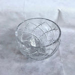 Vintage Large Cut Glass Serving Bowl 10" Meteorite Crystal Pattern Excellent