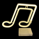 Bright White Musical Note Neon LED Light Sign Wall Decor Excellent Condition