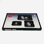 Vintage Shaddy White Iris Lacquered Nesting Serving Trays Set 3pc Japan NIB