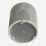 Modern Grey Ceramic Flower Pot Glossy Glaze Round Planter 5.5"x6" Cachepot VG