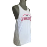 Under Armour HeatGear Cayman Islands Graphic Tank Top White Gray Pink Women S/M
