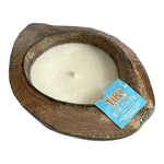 TIKI Brand Paradise Backyard Large Coconut Shell Candle 3.3oz Indonesia NEW