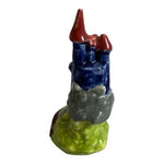 Artisan Multicolored Ceramic Castle Monument Handcrafted Very Good Condition
