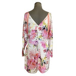 Guess Marciano Petal Perfection Floral Open Back Zip Mini Dress Size L Worn Once
