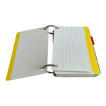 Red Metal Ring Bound Acrylic Mini Notebook Flashcards Memo Pad NWOT