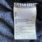 Bar III Womens Small Top Blue Heathered Marl Faux Wrap Surplice V-Neck S
