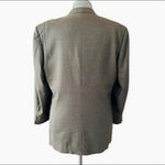 GIVENCHY Brown Black 2 Button Front Slim Dress Blazer Suit Jacket Sz 40R EXC