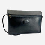 Mary Ann Rosenfeld Vintage Black Leather Shoulder Bag Elegant Classic 10.5x3x8.5
