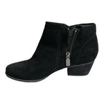 Blondo Women's Black Suede Waterproof Ankle Boots Size 8W Side Zip Booties EXC