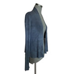 Eileen Fisher Women's Gray Blue Tie Dye Knit Open Cardigan Sweater Sz S Long VG
