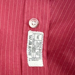 Thomas Pink Beige Striped Cotton Slim Fit Button Down Long Sleeve Dress Shirt M