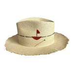 Nick Fouquet C Mag Straw Hat Men's 7 1/8 Coconut Palm Frond Panama Retail $775