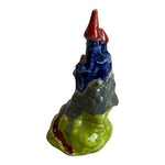 Artisan Multicolored Ceramic Castle Monument Handcrafted Very Good Condition