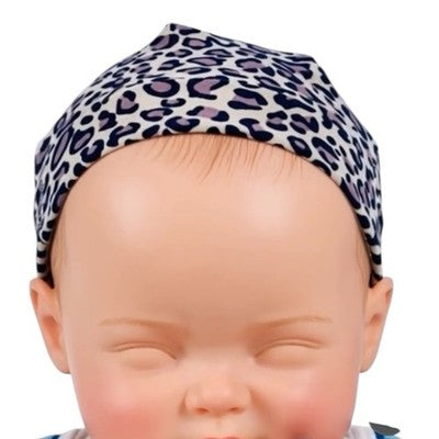 Animal Print Soft Cotton Beanie Hat Baby 0-6 Months Brown Tan NWOT