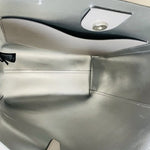 Rebecca Minkoff Stella Large North South Leather Tote Bag Ice Gray Silver EXC