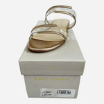 Marc Fisher Calin Flat Sandals Rose Gold Metallic Clear Vinyl Slides Size 6M NIB