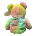 TY Beanie Baby Peace Bear Neon Color Blocks 1996 Collectible Stuffed Toy NWT