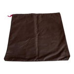 Authentic Kate Spade NY Large Brown Dust Bag Gold Logo Pink Drawstring 20x18" VG