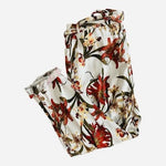 Chico’s Floral Utility Cargo Ankle Pants Tie Belt Size 2 L/12 Tencel Boho Pants