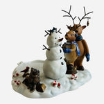 Partylite Reindeer Pillar Candle Holder Snowman Cardinal Raccoon Christmas NOB